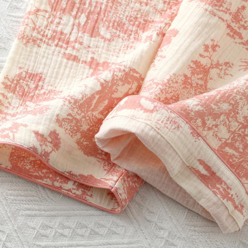 Fresh Cotton Gauze Kimono Pajama Set for Ultimate Comfort