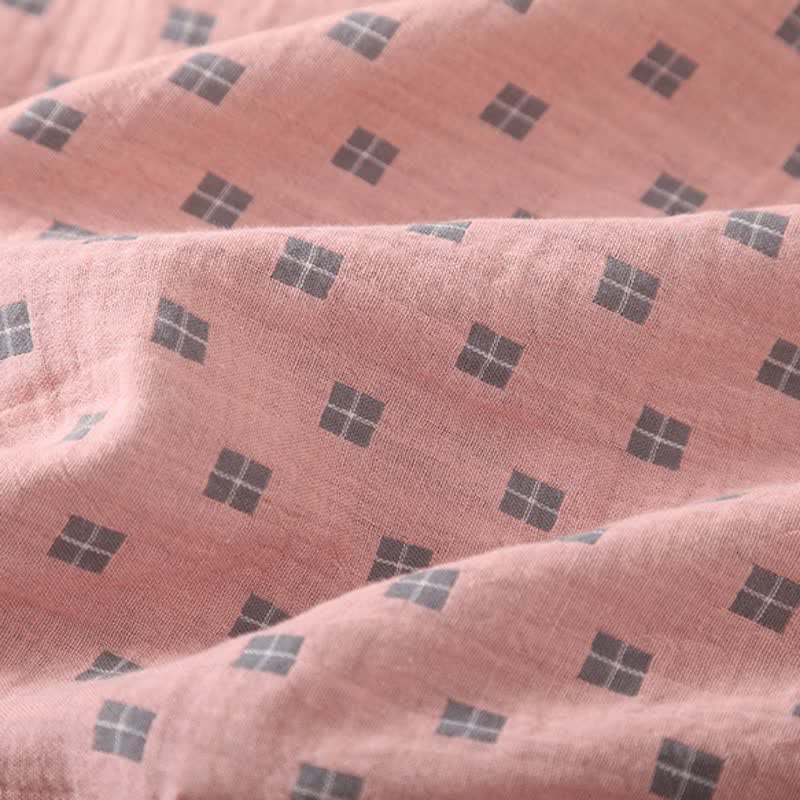 Ownkoti Women's Checked Jacquard Cotton Loungewear Set for Comfort and Style