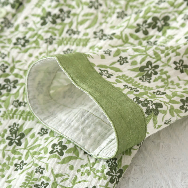 Ownkoti Casual Cotton Clothing Set with Pastoral Style and Floral Design