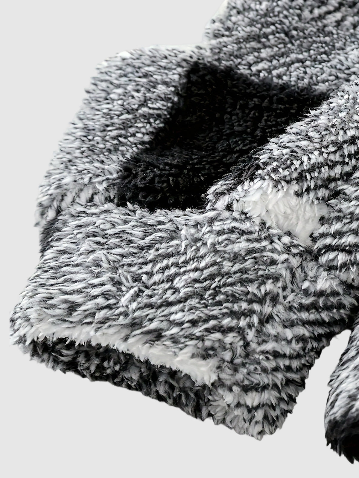 Classic Hooded Sweatshirt for Men with Plaid Pattern, Fleece, and Pockets