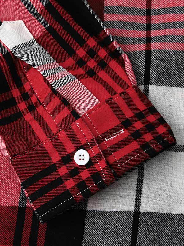 Men's Casual Thin Plaid Jacket with Hoodie