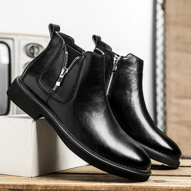 Stylish Leather Chelsea Boots