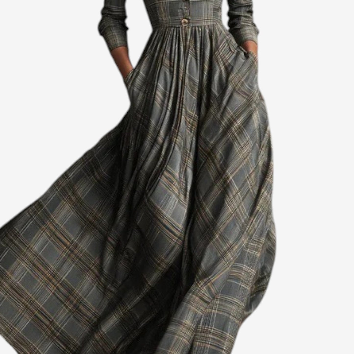 Laila™ Elegant Plaid Robe for a Sophisticated Style