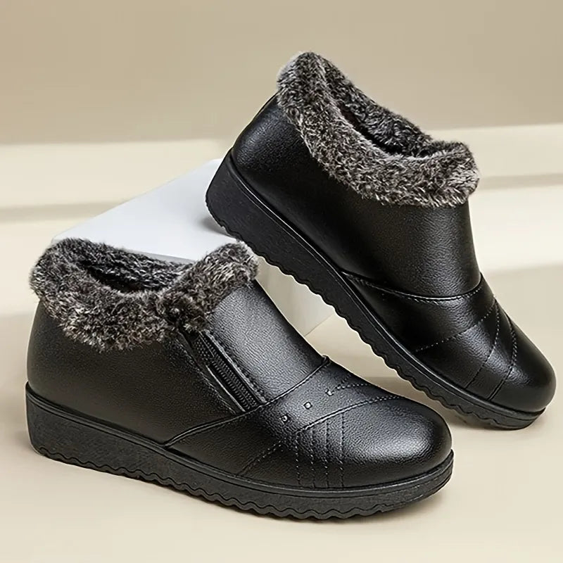 Women’s Warm Lined Waterproof Leather Shoes