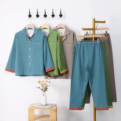 Ownkoti Women's Checked Jacquard Cotton Loungewear Set for Comfort and Style