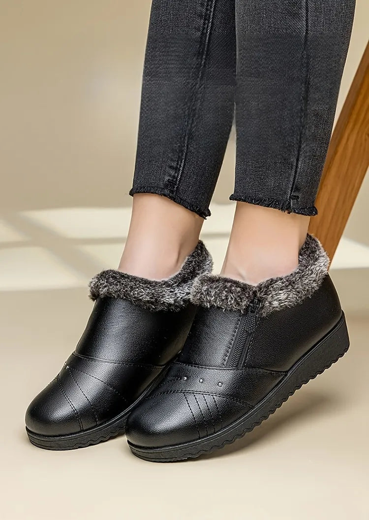 Women’s Warm Lined Waterproof Leather Shoes