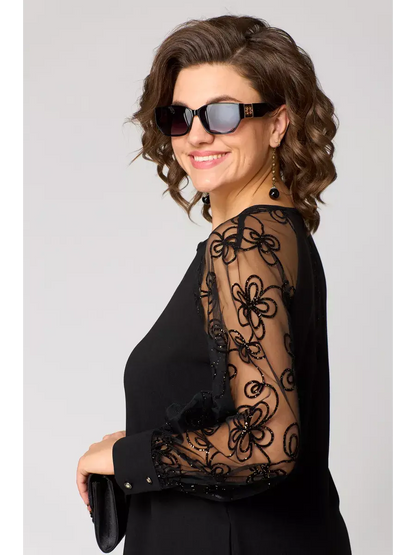 Avero | Elegant Sexy Black Lace Dress