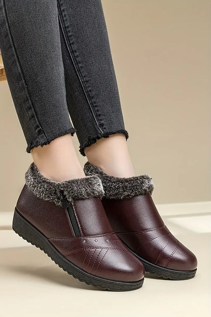 Women’s Warm Lined Waterproof Leather Shoes