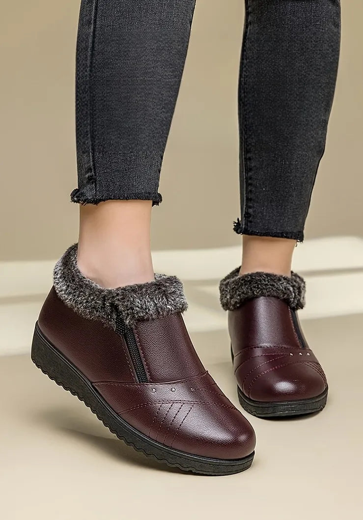 Women’s Warm Lined Waterproof Leather Shoes