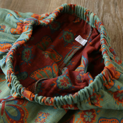 Ownkoti Charming Cotton Relaxation Set with Vintage Butterfly Print