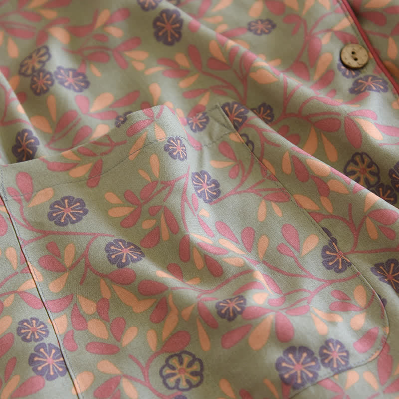 Ownkoti Floral Print Comfortable and Breathable Loungewear Set