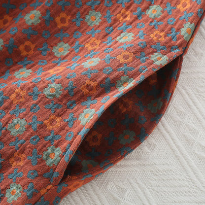 Ownkoti Women's Floral Round Neck Soft Cotton Sleep Dress - Comfortable and Elegant Nighttime Companion