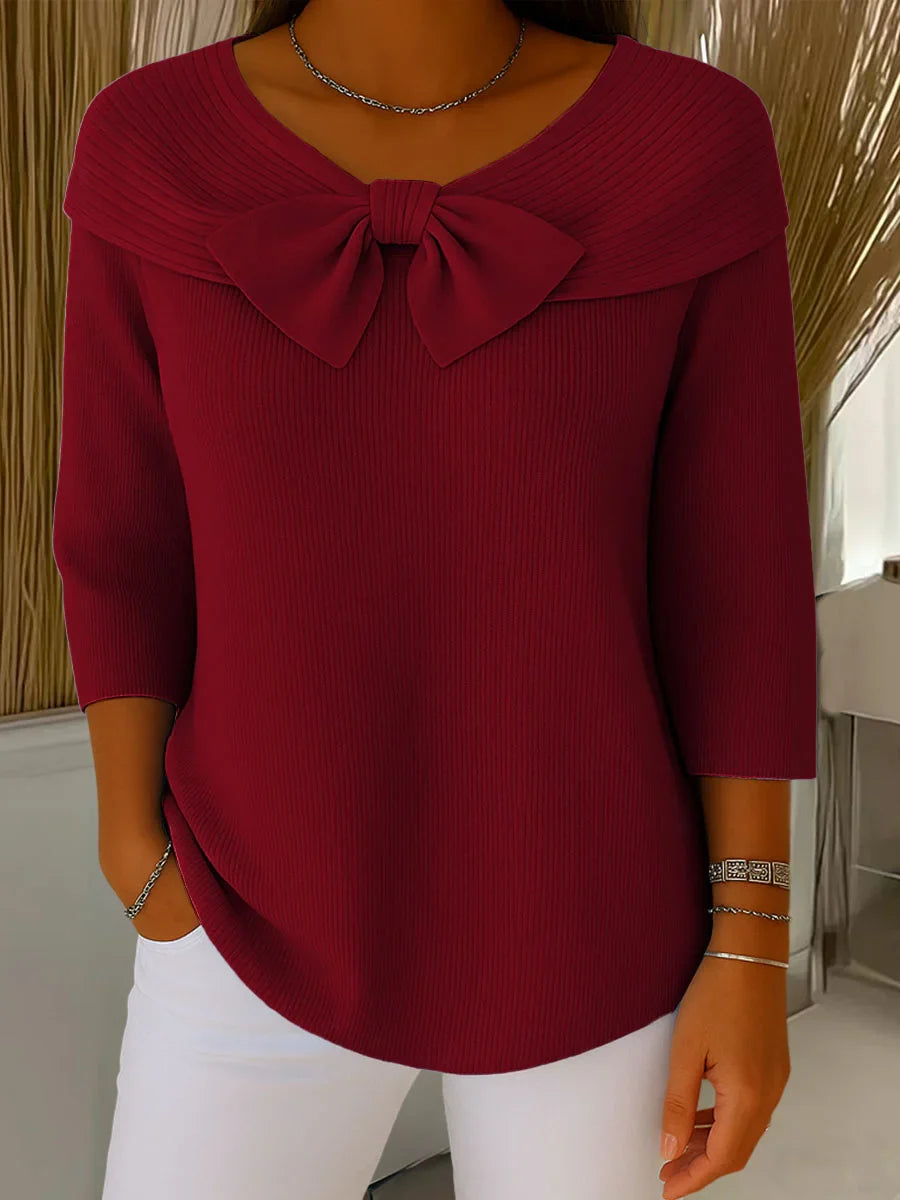Women’s Casual Bow Knit Sweater