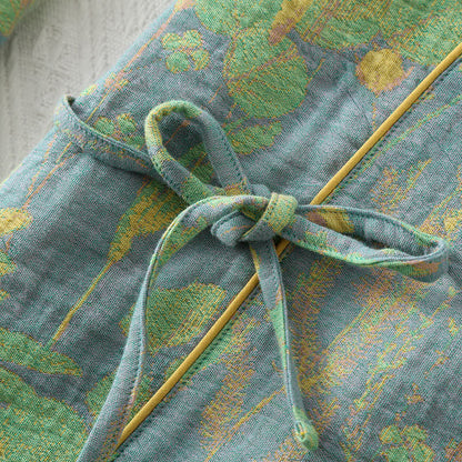 Ownkoti Cotton Gauze Vintage Retro Cozy Loungewear Set