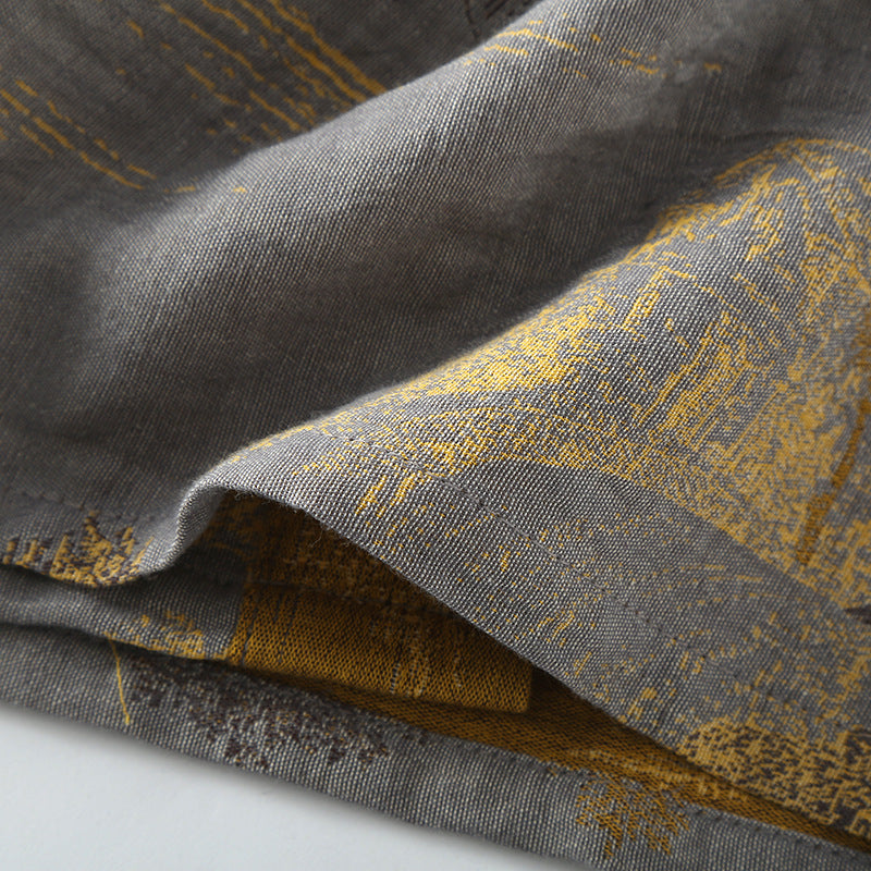 Ownkoti Double Layer Pure Cotton Breathable Retro Kimono Bathrobe