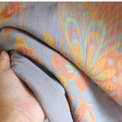 Pure Cotton Elegant Butterfly & Flower Nightdress - Comfortable and Stylish Sleepwear