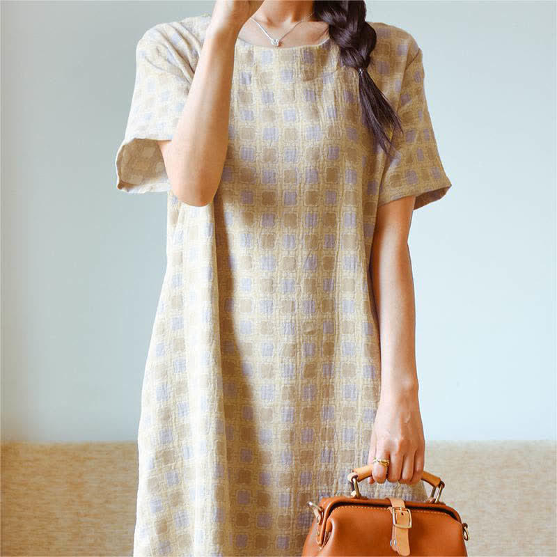 Ownkoti 100% Cotton Jacquard Nightgown with Colored Stripes for Ultimate Comfort