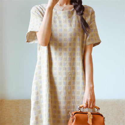 Ownkoti 100% Cotton Jacquard Nightgown with Colored Stripes for Ultimate Comfort