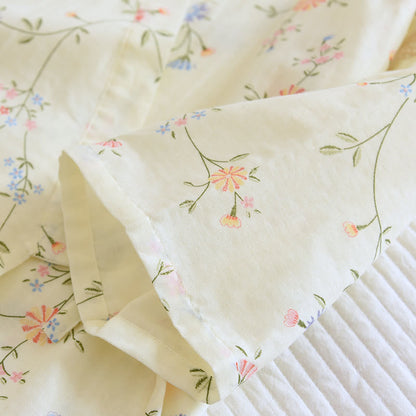 Floral Cotton Gauze Kimono Pajama Set for Elegant Comfort