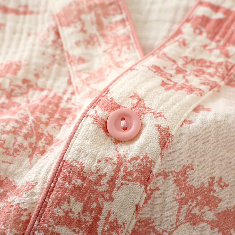 Fresh Cotton Gauze Kimono Pajama Set for Ultimate Comfort