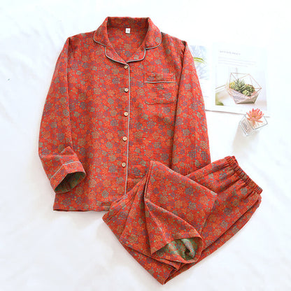 Ownkoti Elegance Rose Flower Cotton Pajama Set for Comfortable Nightwear
