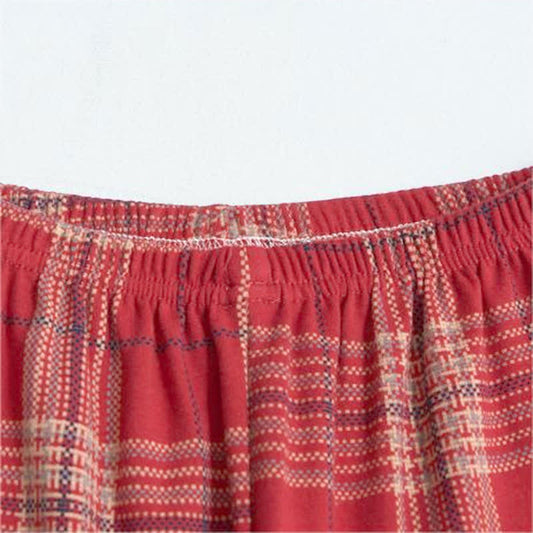 Ownkoti Cotton Checkered Pajama Set with Long Sleeves for Maximum Comfort