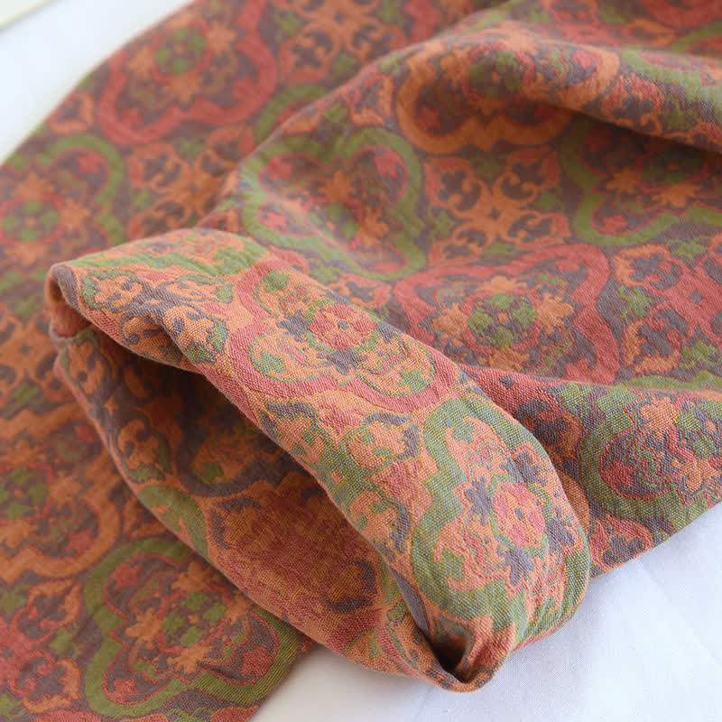 Ownkoti Vintage Jacquard Cozy Cotton Loungewear Set