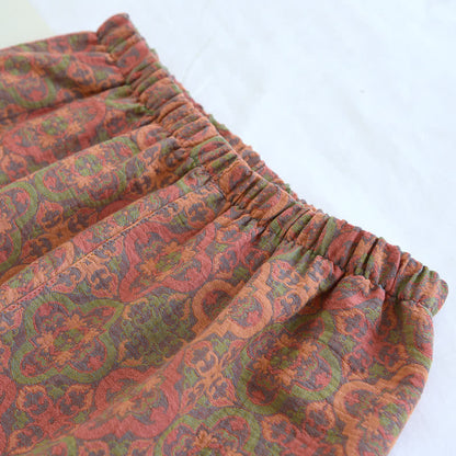Ownkoti Vintage Jacquard Cozy Cotton Loungewear Set