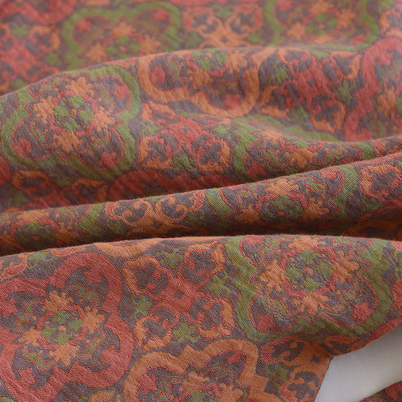 Ownkoti Vintage Jacquard Cozy Cotton Loungewear Set