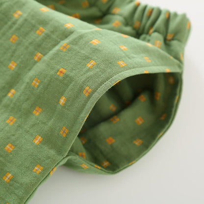 Diffuse Cotton Gauze Pajama Set - Comfortable Button-Down Sleepwear