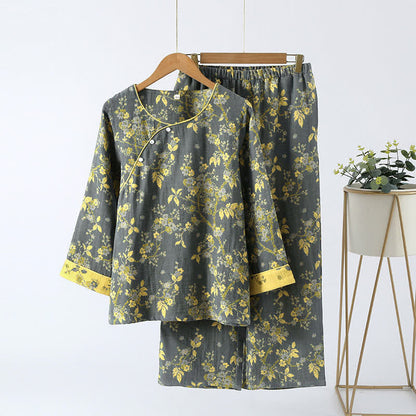 Ownkoti Vintage Jacquard Pure Cotton Loungewear Set for Ultimate Comfort