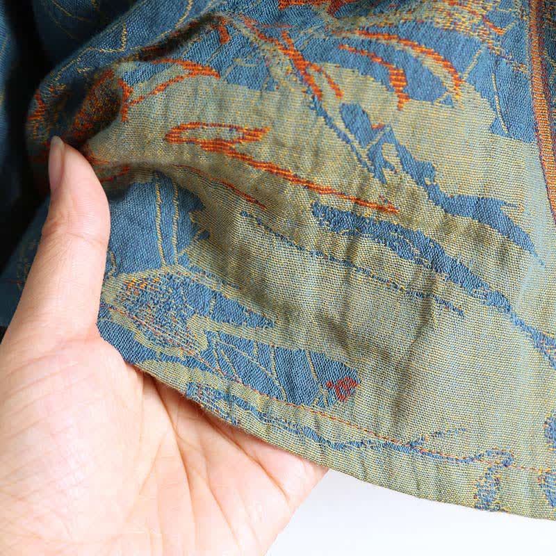 Ownkoti Vintage Lotus Cotton Nightgown made from Double Gauze for Comfortable Sleep