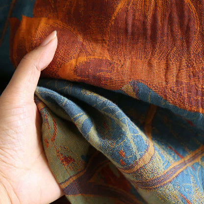 Ownkoti Vintage Lotus Cotton Nightgown made from Double Gauze for Comfortable Sleep