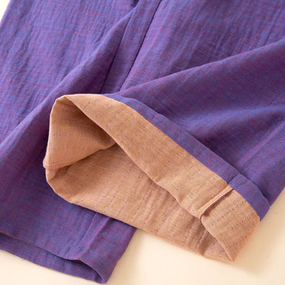 Ownkoti Oriental Style Peony & Pomegranate Cotton Sleepwear for Comfortable Night's Rest