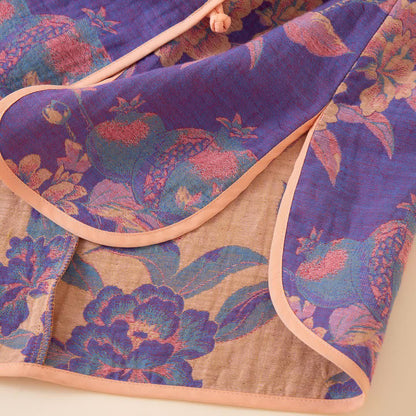 Ownkoti Oriental Style Peony & Pomegranate Cotton Sleepwear for Comfortable Night's Rest