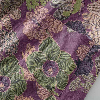 Ownkoti Patch Floral Cotton Gauze Kimono Shirt