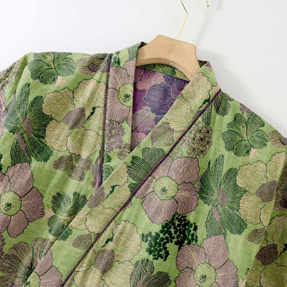 Ownkoti Luxury Relaxation Set with Peach Blossom Kimono Style