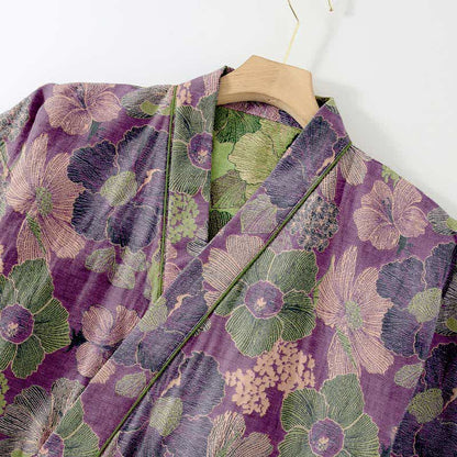 Ownkoti Luxury Relaxation Set with Peach Blossom Kimono Style