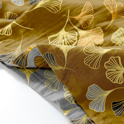 Ownkoti Ginkgo Cotton Gauze Kimono Loungewear Set - Comfort and Style in One