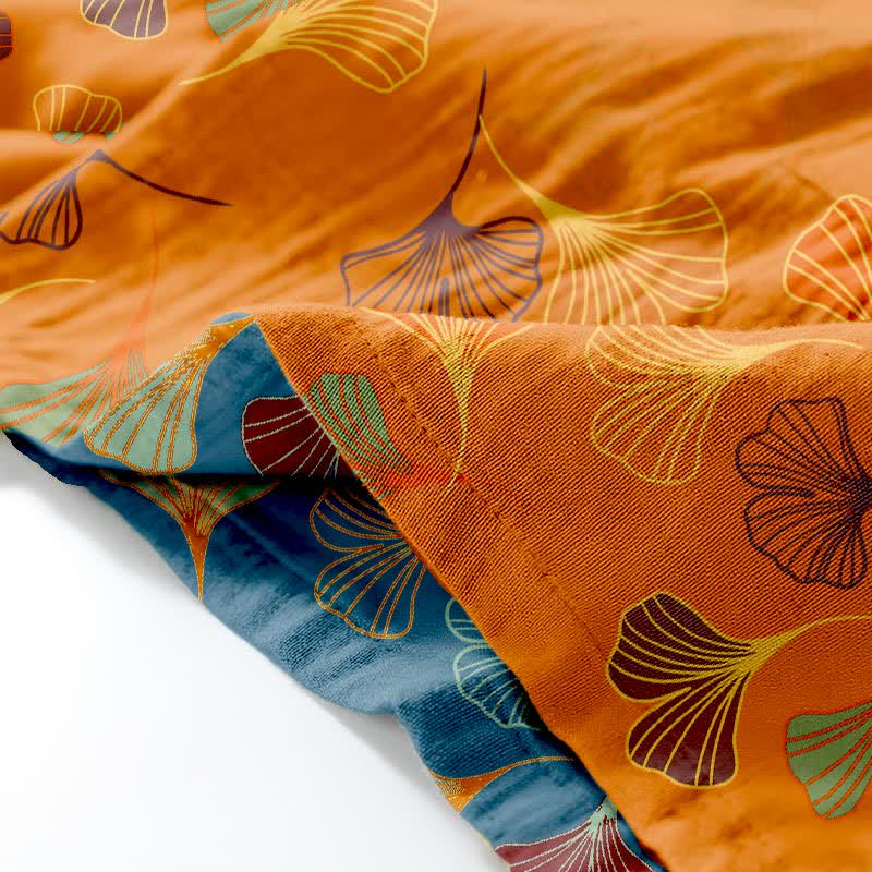 Ownkoti Ginkgo Cotton Gauze Kimono Loungewear Set - Comfort and Style in One