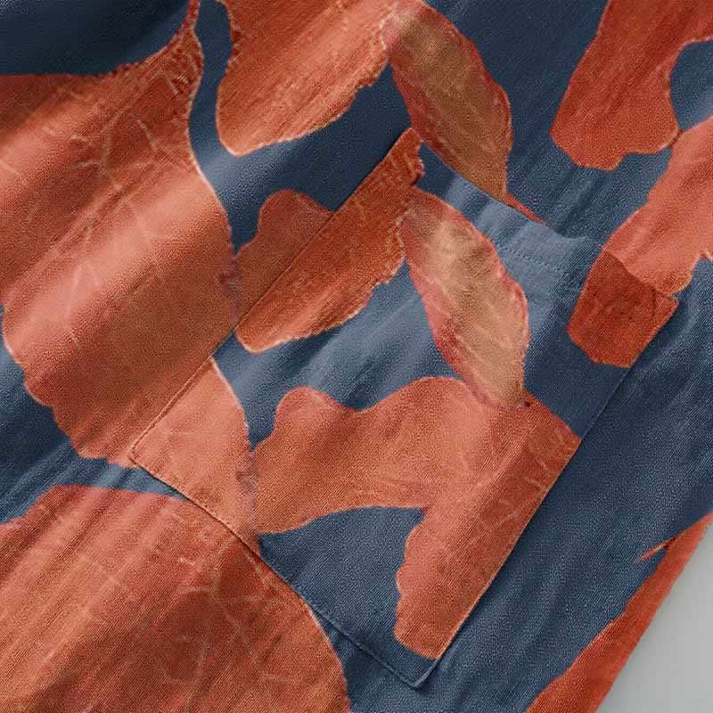 Ownkoti Luxurious Botanical Leaf Cotton Gauze Kimono Robe for Comfort and Style