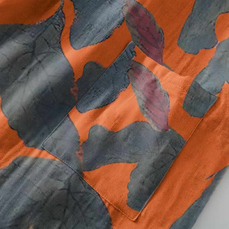 Ownkoti Luxurious Botanical Leaf Cotton Gauze Kimono Robe for Comfort and Style