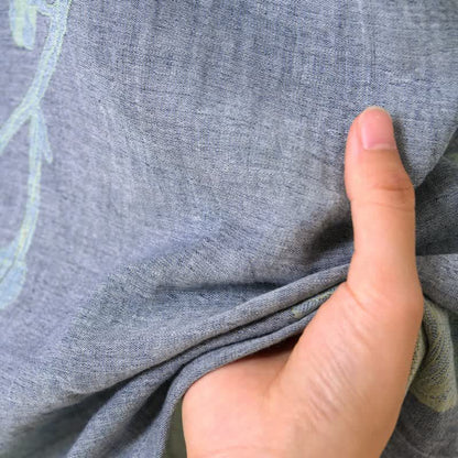 Ownkoti Organic Ginkgo Leaf Kimono Cotton Dress Natural