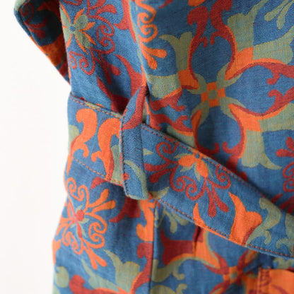 Ownkoti Vintage Geometric Cotton Kimono Robe for Stylish Comfort