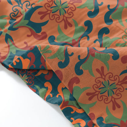 Ownkoti Geometric Pattern Cotton Kimono Lounge Wear Set