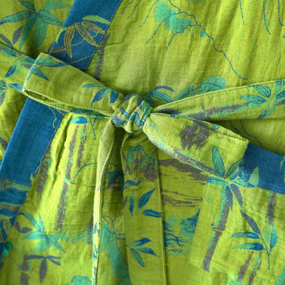 Ownkoti Women's Kimono Robe Made from Two-Color Bamboo Cotton Gauze for Ultimate Comfort