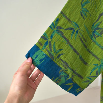 Ownkoti Women's Kimono Robe Made from Two-Color Bamboo Cotton Gauze for Ultimate Comfort