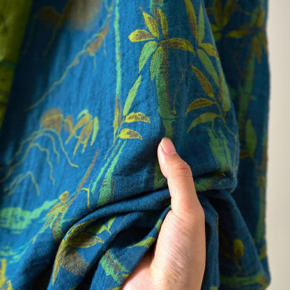 Ownkoti Women's Kimono Robe Made from Two-Color Bamboo Cotton Gauze for Ultimate Comfort