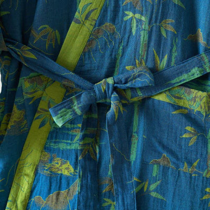 Ownkoti Women's Kimono Robe Made from Two-Color Bamboo Cotton Gauze for Ultimate Comfort
