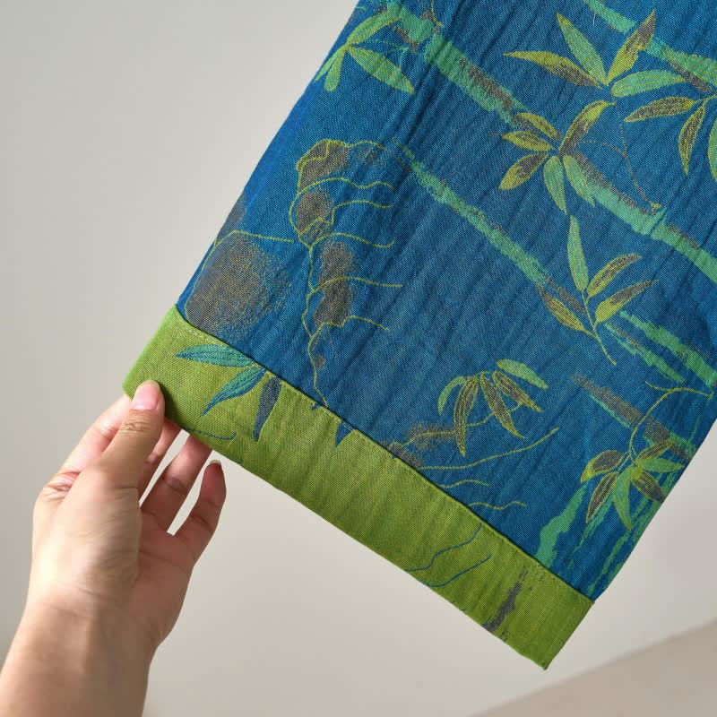 Ownkoti Women's Kimono Robe Made from Two-Color Bamboo Cotton Gauze for Ultimate Comfort